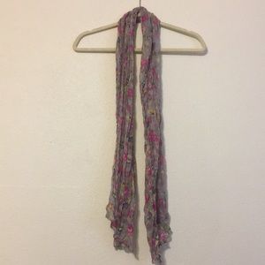 FLORAL PRINT THIN SCARF